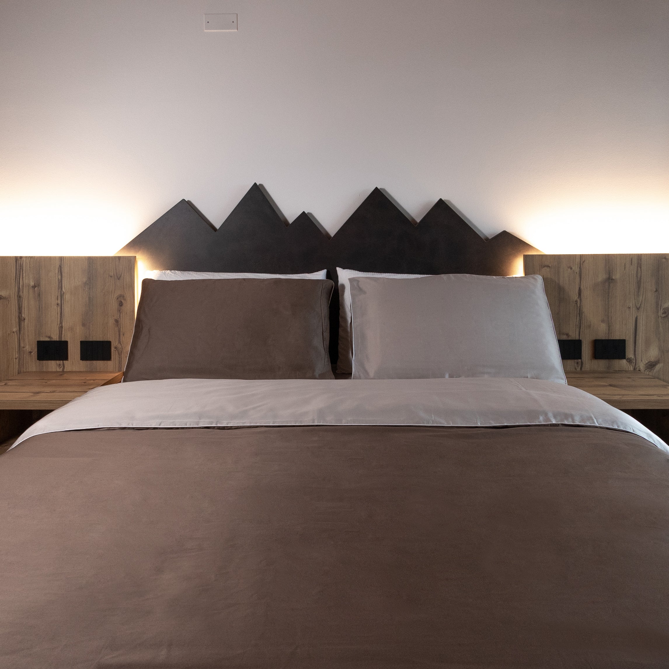 Doppelbett-Bettbezug-Set aus reinem Baumwollsatin, Satin-Finesse