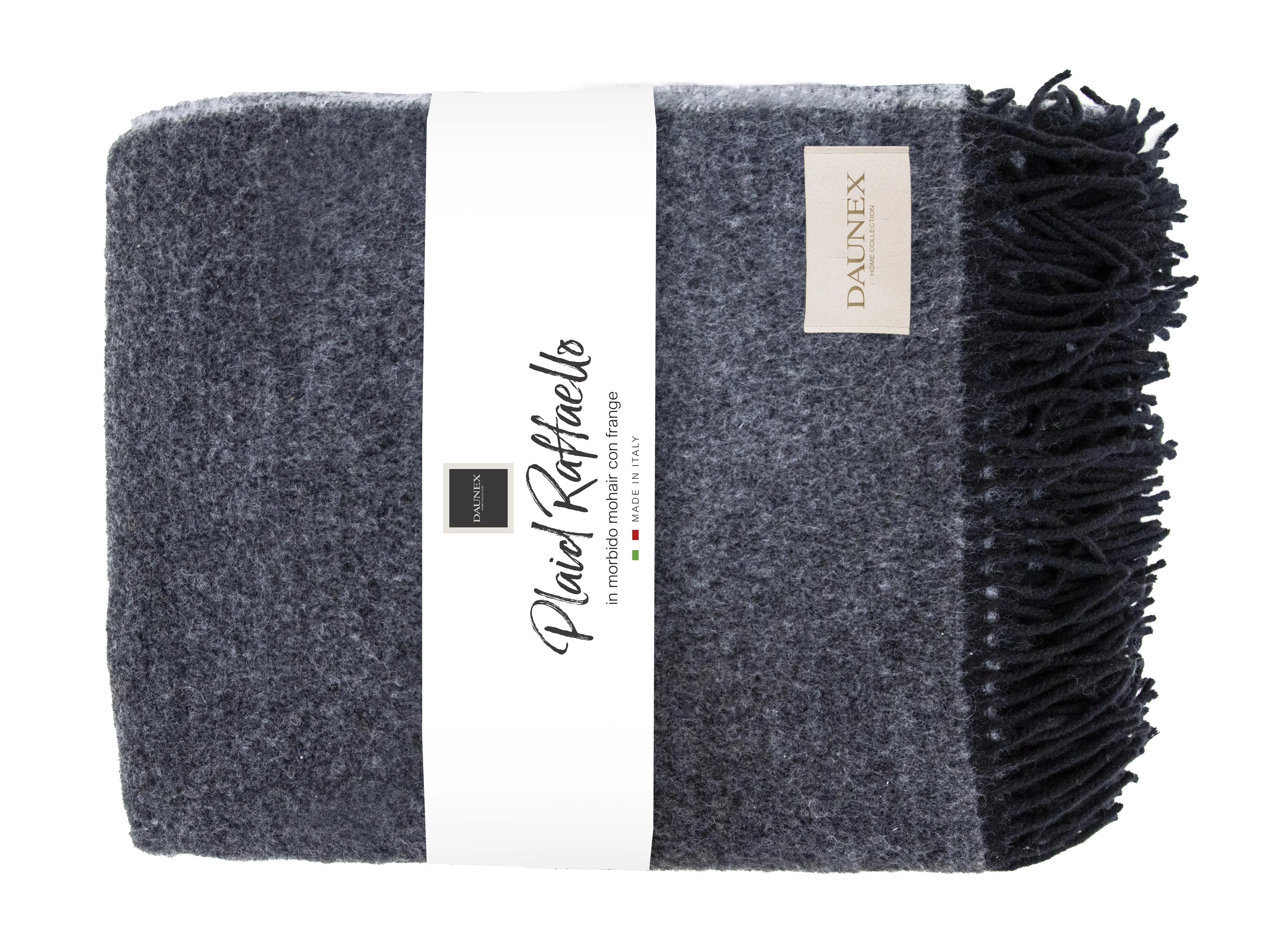 Plaid raffaello in morbido mohair con frange, daunex - Home Loves