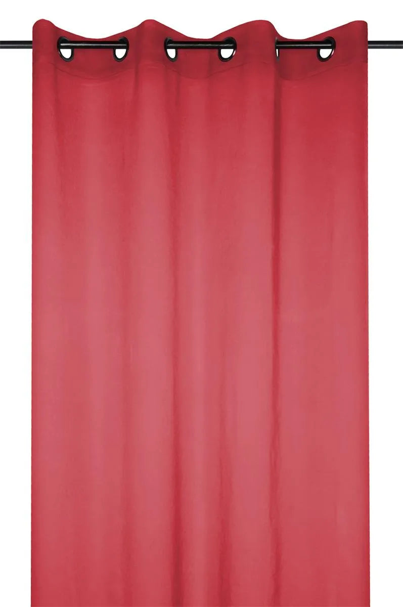 Tenda monna leggera colore rosso, 140 x 280 cm anelli fissi - Home Loves