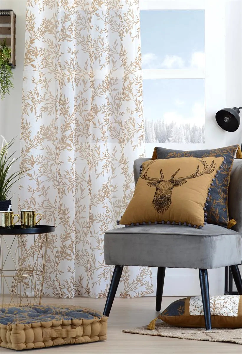 Tenda oscurante goldy colore grigio, 135×260 anelli fissi - Home Loves