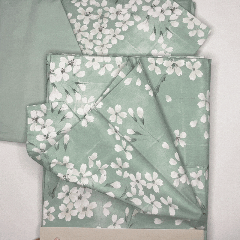 Parure de lit double en percale, kimono