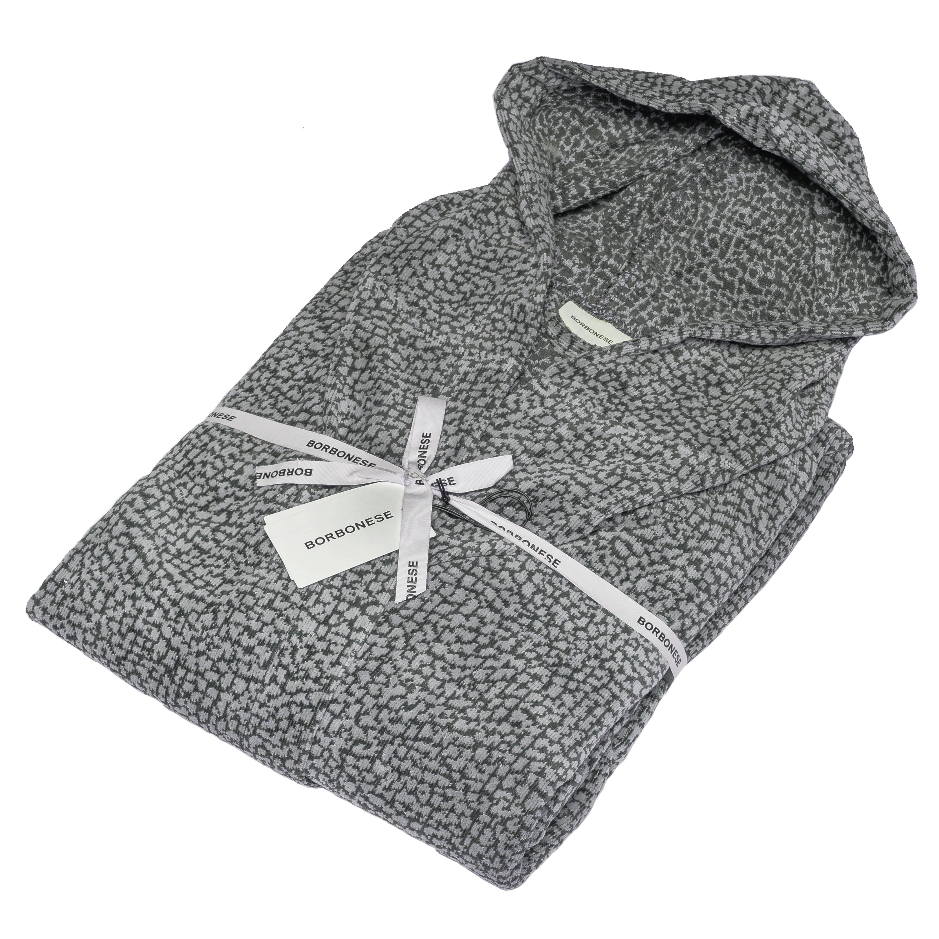 Accappatoio Twist op Borbonese colore grigio ferro