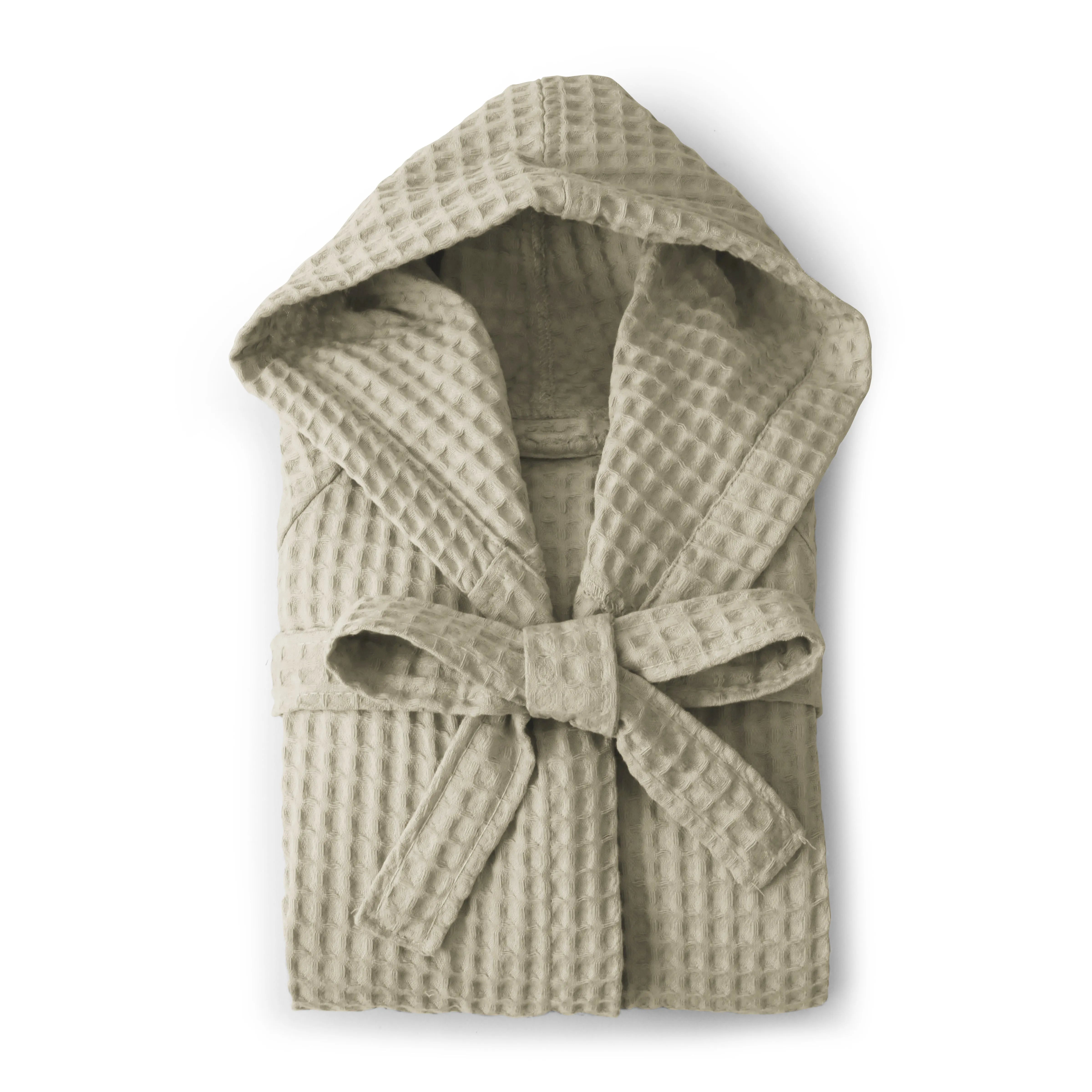 Accappatoio con cappuccio nido d'ape in puro cotone, Cocoon