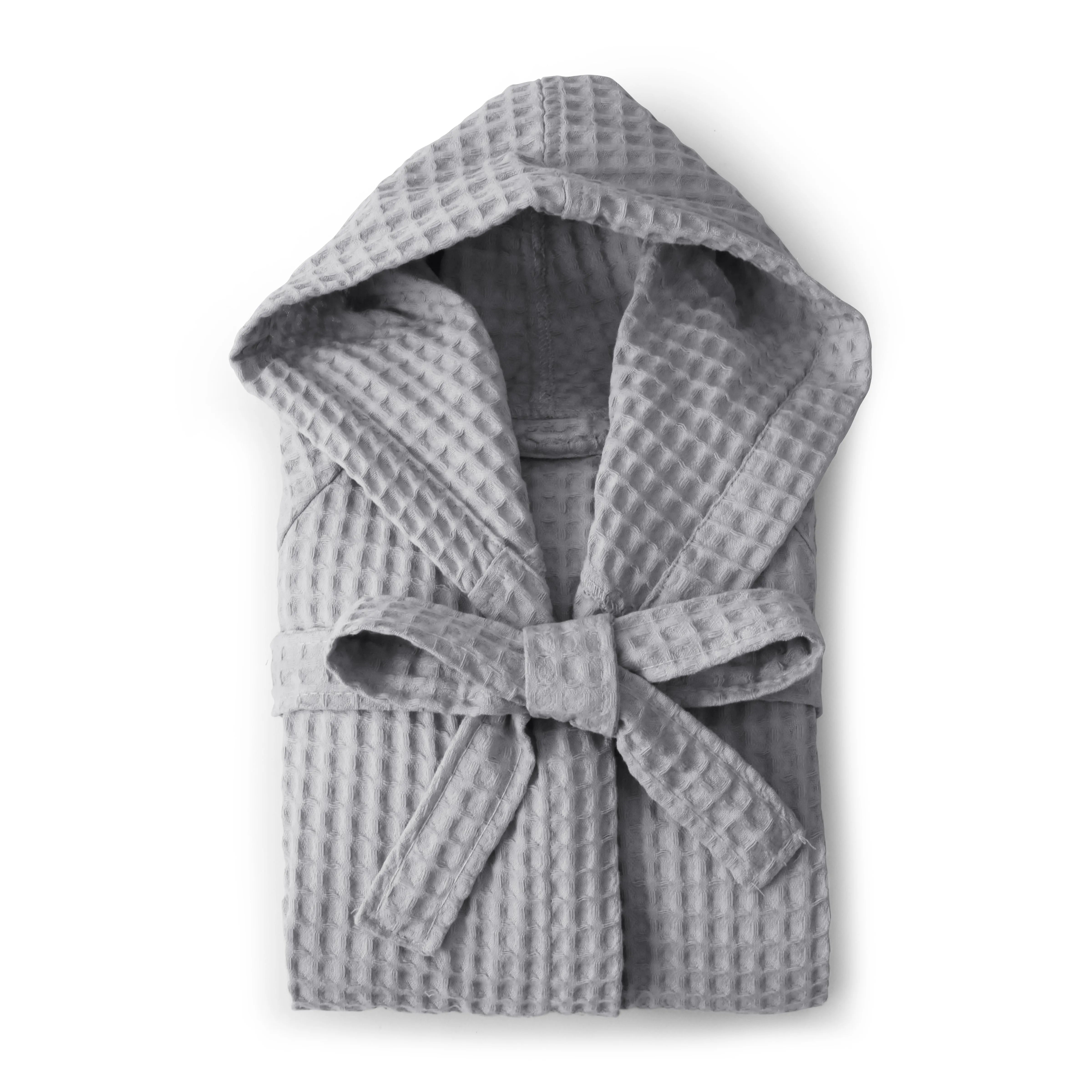 Accappatoio con cappuccio nido d'ape in puro cotone, Cocoon
