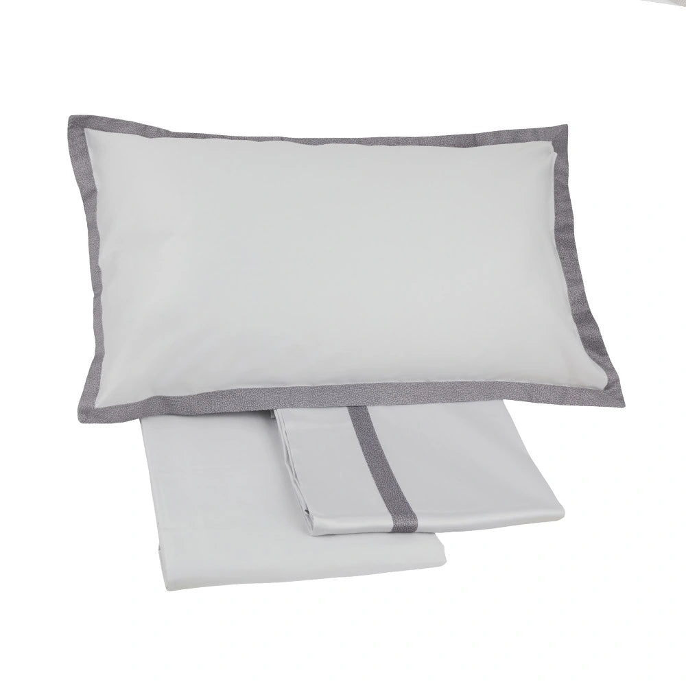 Completo Lenzuola Minimal Borbonese colore grigio-ferro