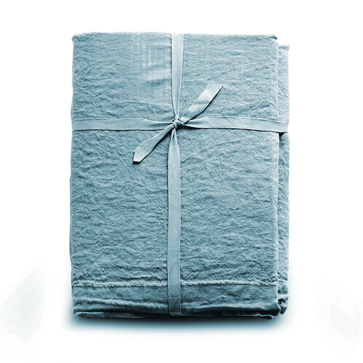 Completo Lenzuola in Lino Loft 49 colore blu chiaro