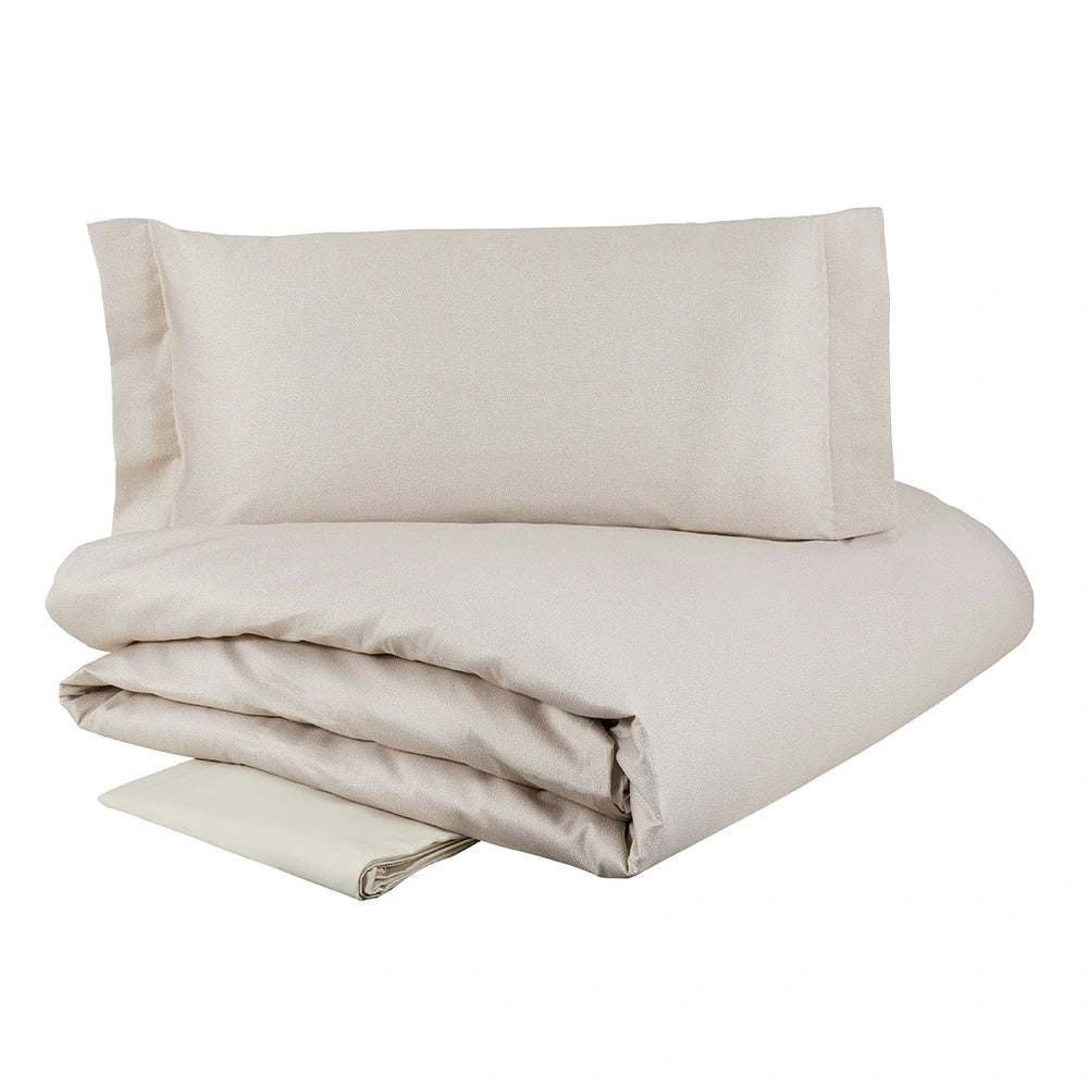 Completo copripiumino Minimal Borbonese colore ecru