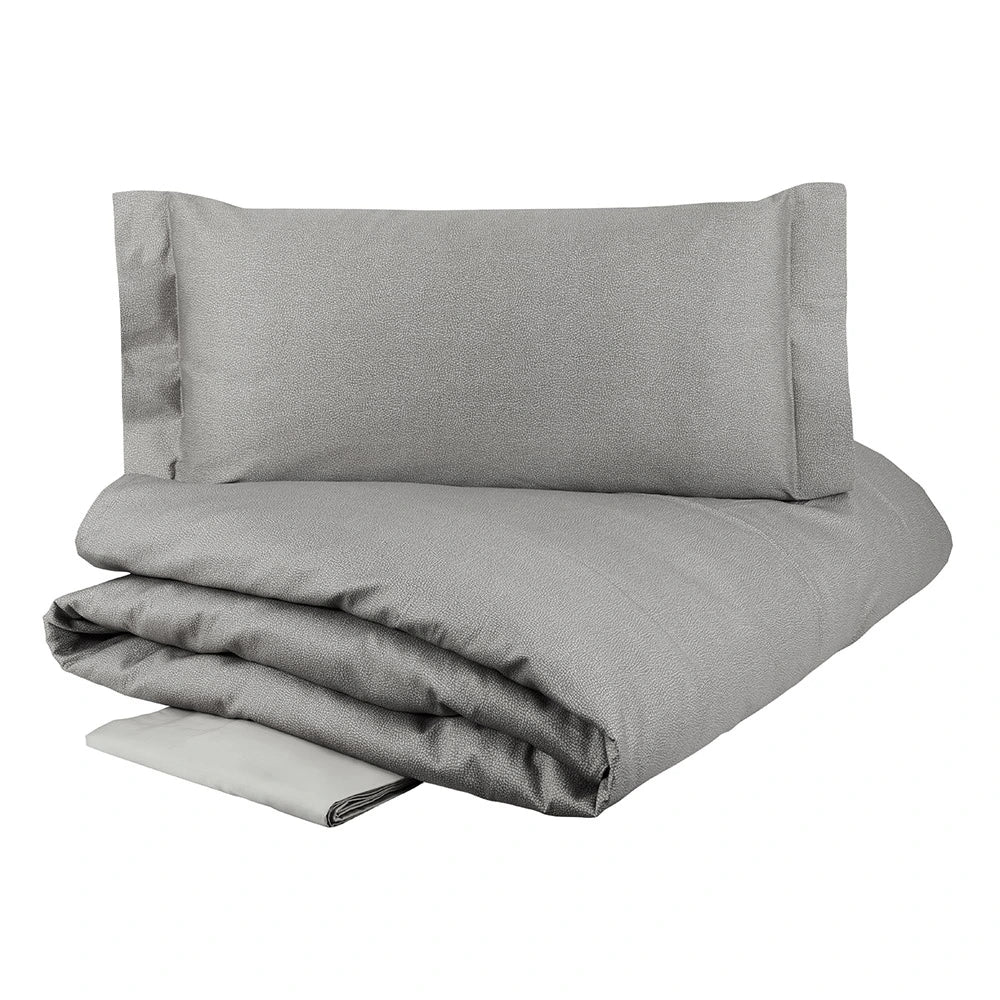Completo copripiumino Minimal Borbonese colore grigio-ferro