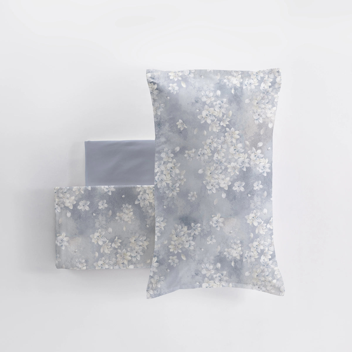 Completo lenzuola in Flanella Premium Fior di Neve dettaglio colore grigio