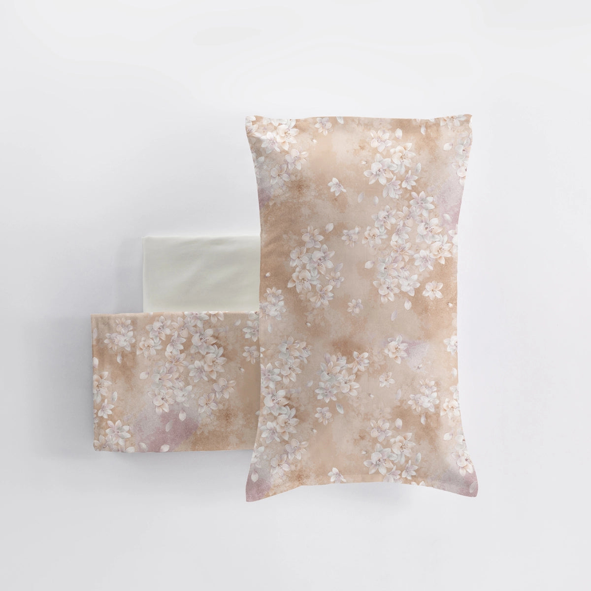 Completo lenzuola in Flanella Premium Fior di Neve dettaglio colore rosa
