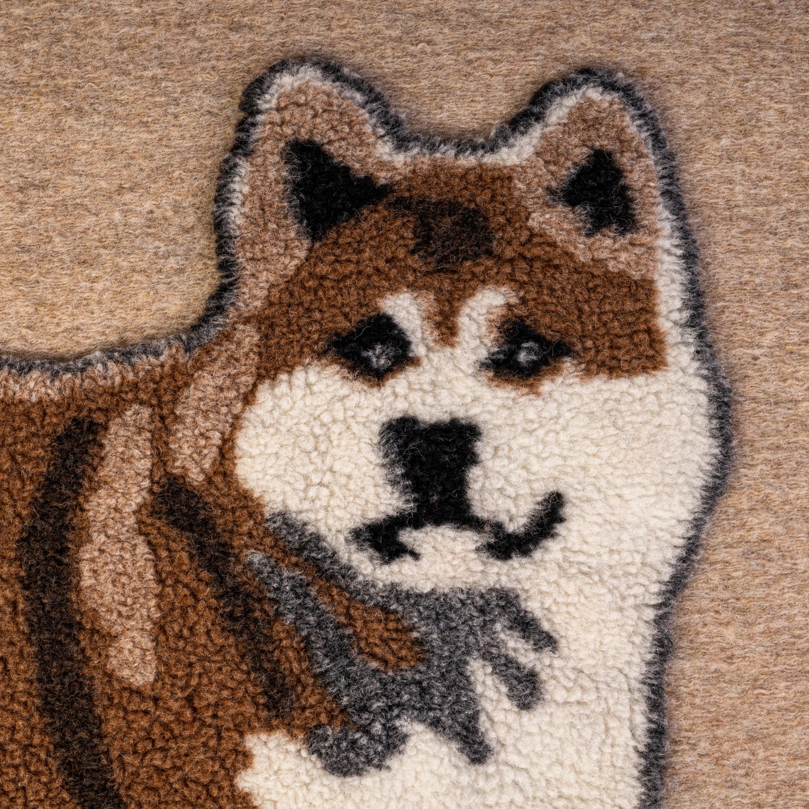 Coperta in lana cotta, I Love Akita Inu dettaglio cane