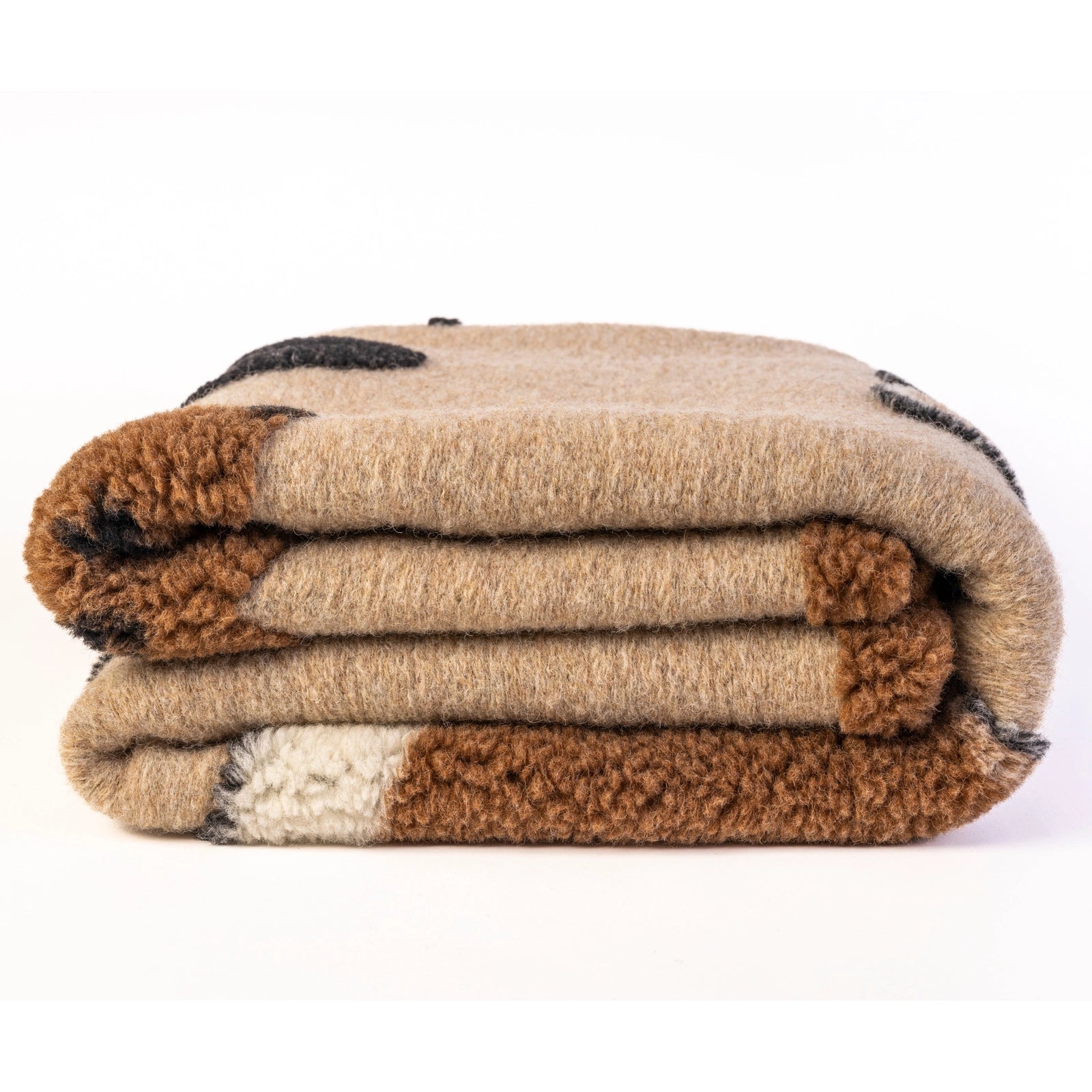 Coperta in lana cotta piegata Akita inu