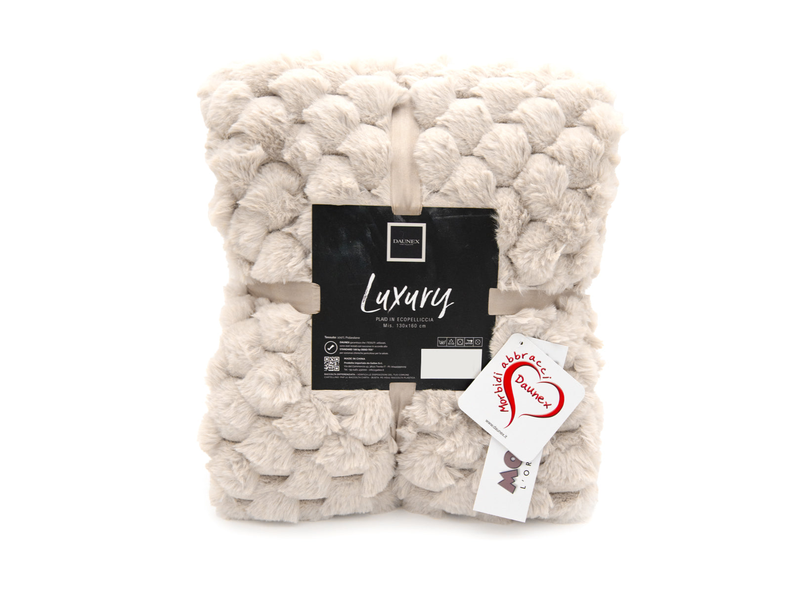 Coperta luxury colore tortora