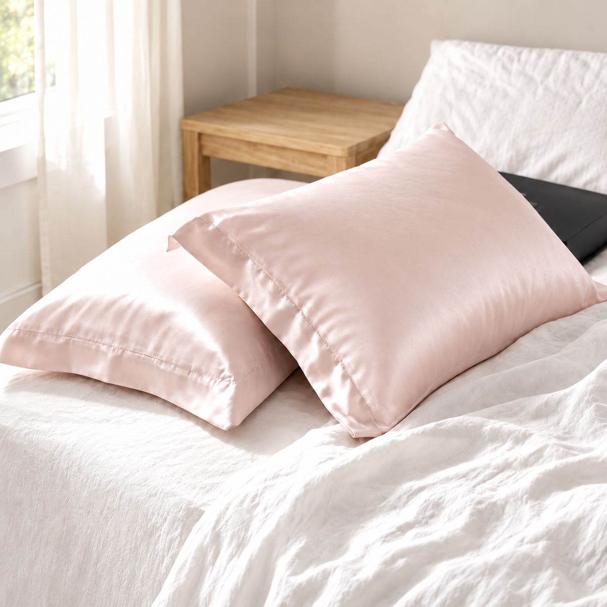 Coppia Federe in Bamboo Pure rosa