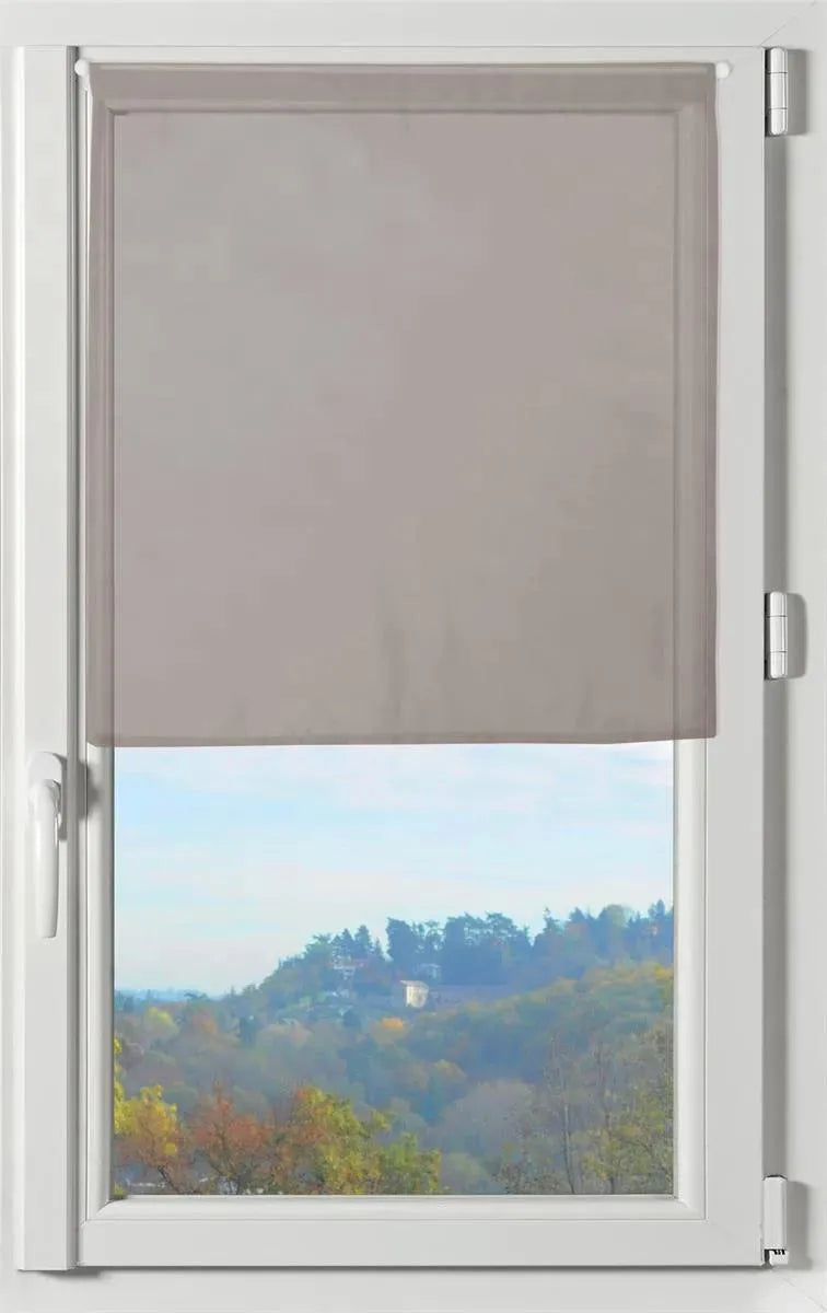 Coppia di tende a vetro lisa colore lino