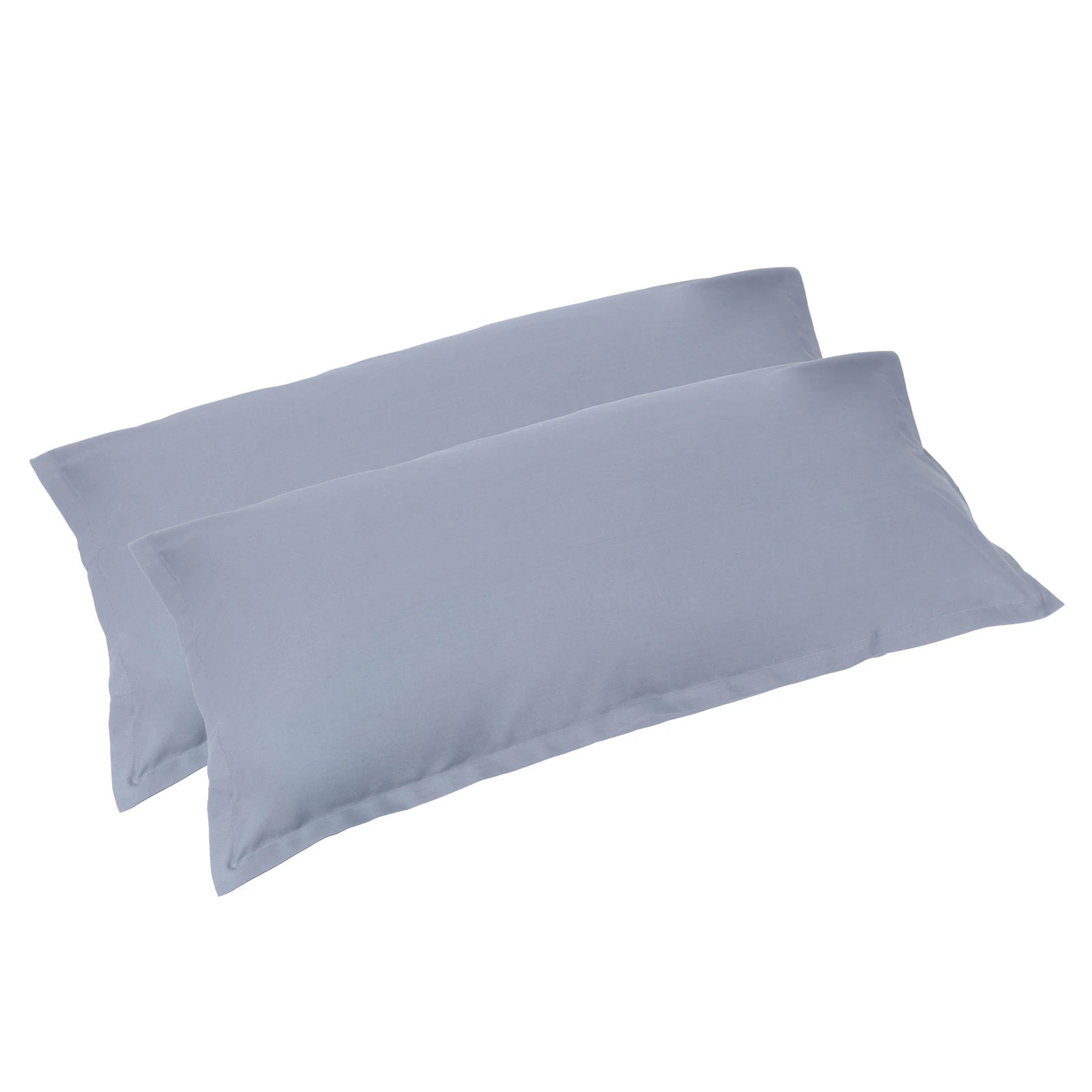 Coppia federe in percalle, Arianna colore blu-fog