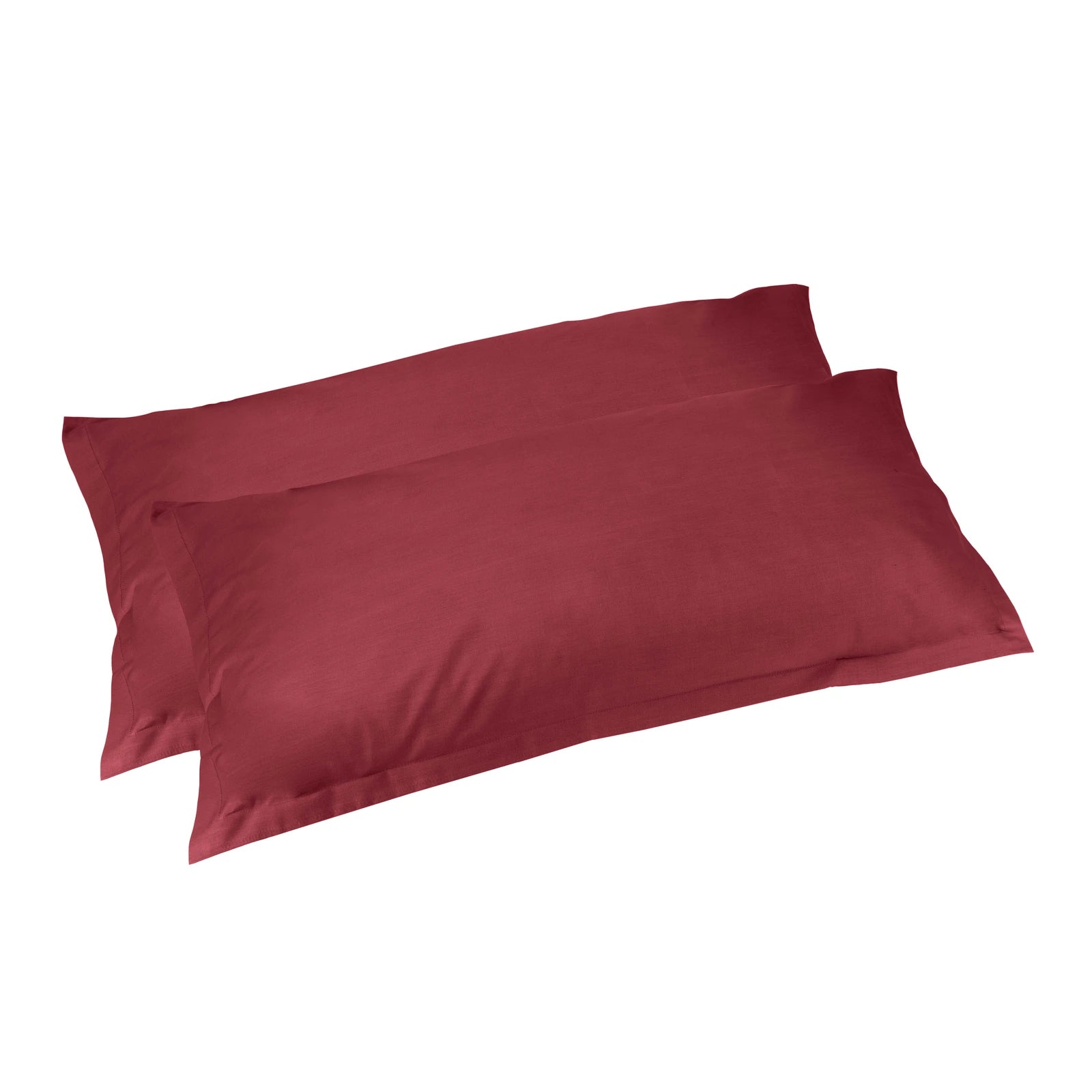 Coppia federe in percalle, Arianna colore rosso