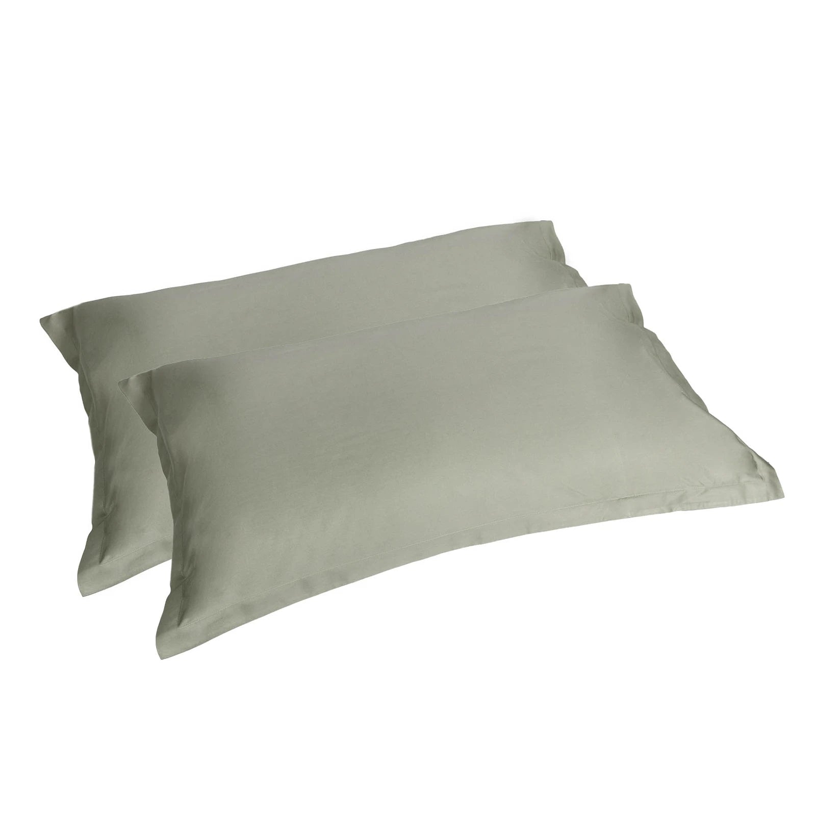 Coppia federe in percalle, Arianna colore verde