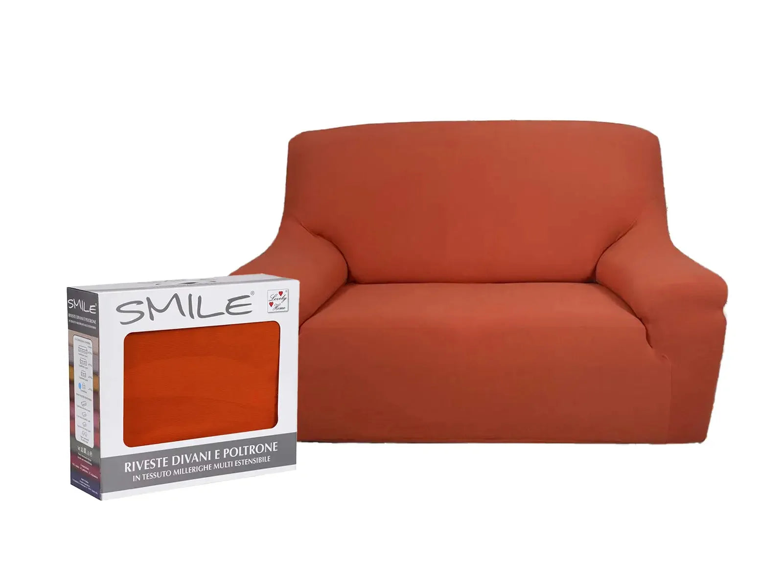 Copridivano Smile – Protezione e stile per il tuo salotto colore arancio