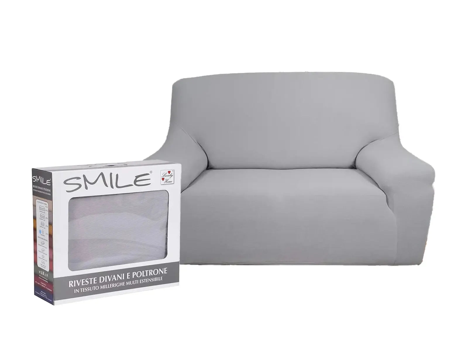 Copridivano Smile – Protezione e stile per il tuo salotto colore grigio