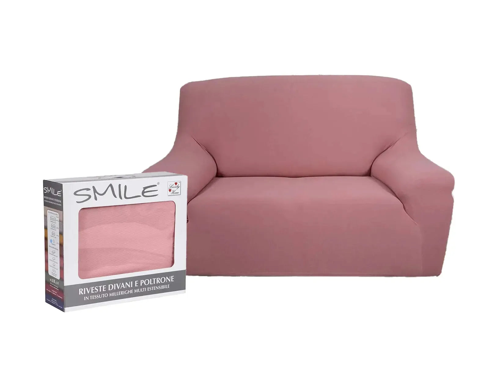 Copridivano Smile – Protezione e stile per il tuo salotto colore rosa-antico