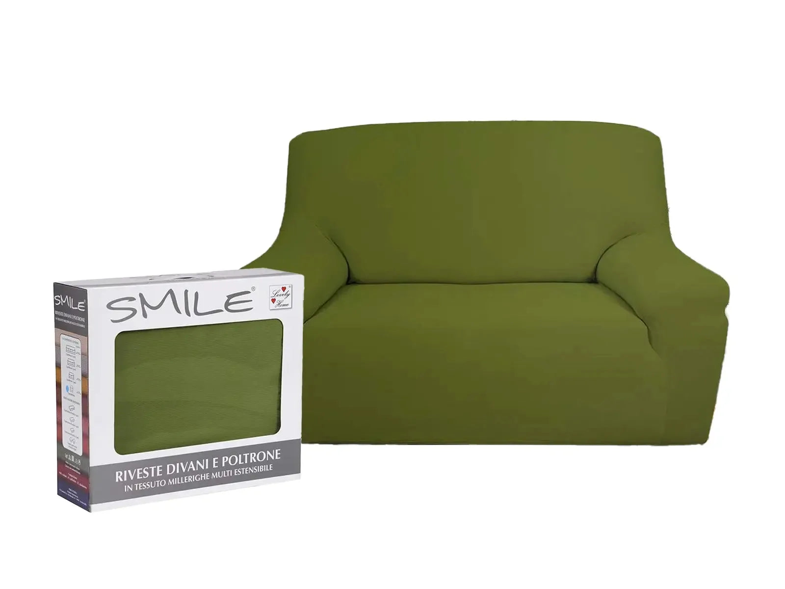 Copridivano Smile – Protezione e stile per il tuo salotto colore verde