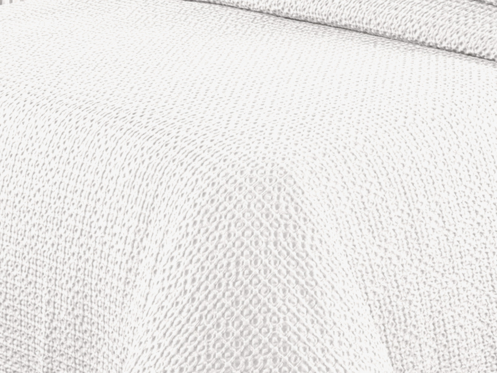 Copriletto Perugino Stone Washed colore bianco dettaglio tessuto