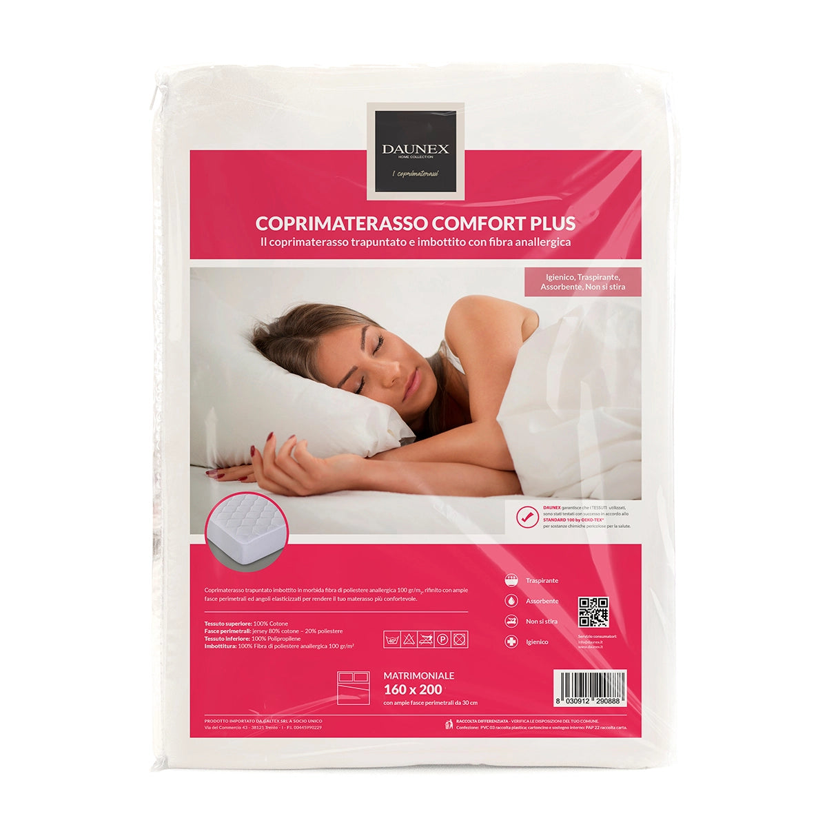 Coprimaterasso comfort plus Daunex con busta