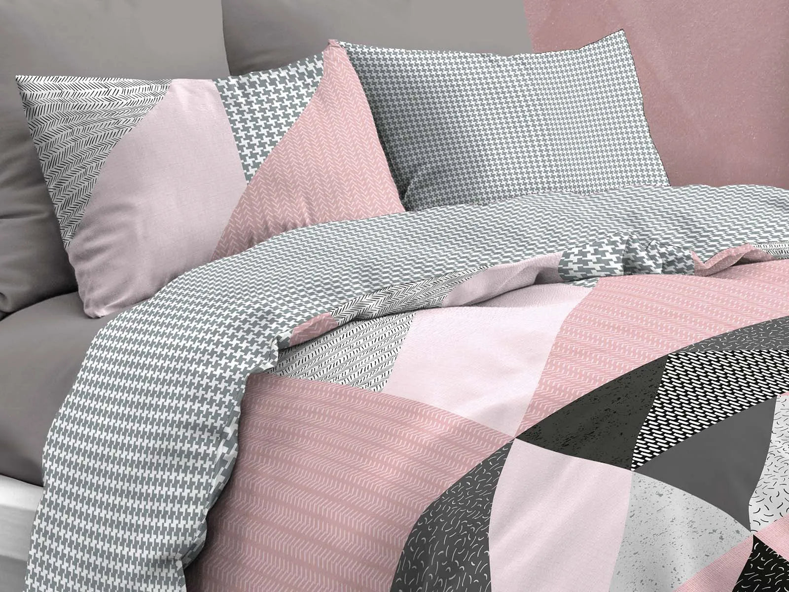 Parure copripiumino infinity in puro cotone Daunex, Astratto - Home Loves