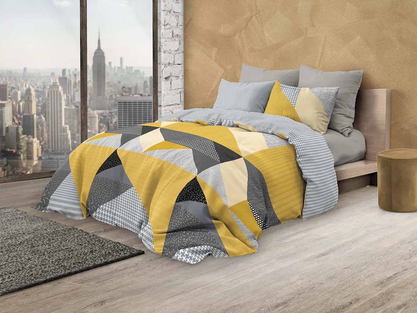 Parure copripiumino infinity in puro cotone Daunex, Astratto - Home Loves