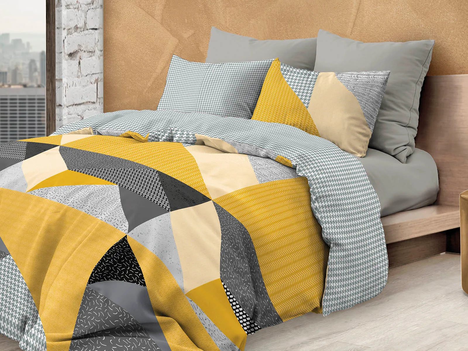 Parure copripiumino infinity in puro cotone Daunex, Astratto - Home Loves