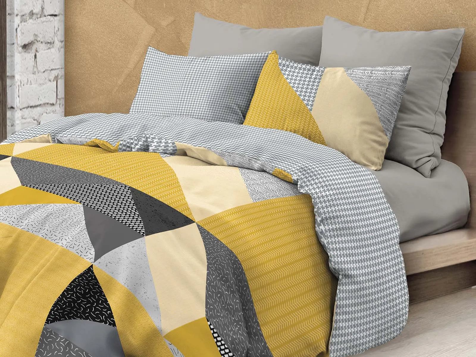 Parure copripiumino infinity in puro cotone Daunex, Astratto - Home Loves