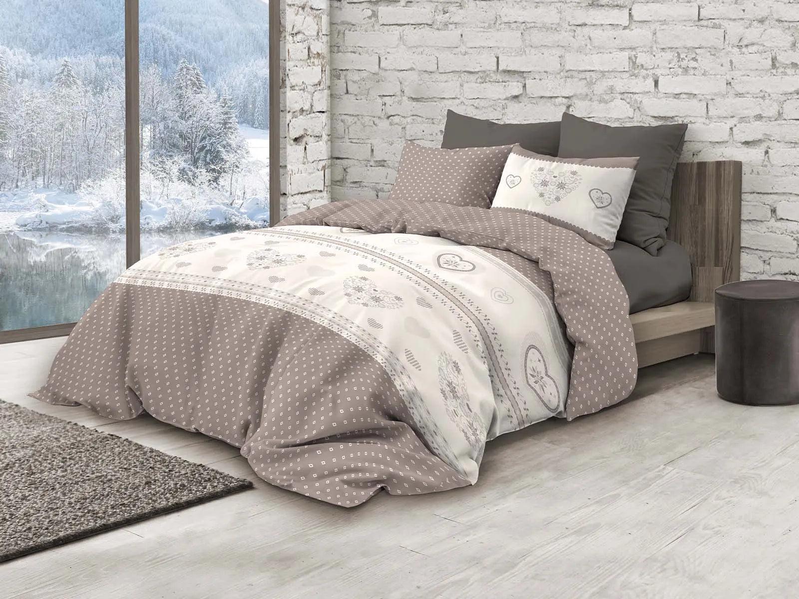 Parure copripiumino infinity in puro cotone Daunex, Chambery - Home Loves