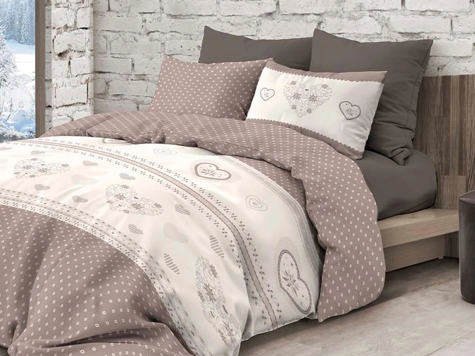 Parure copripiumino infinity in puro cotone Daunex, Chambery - Home Loves