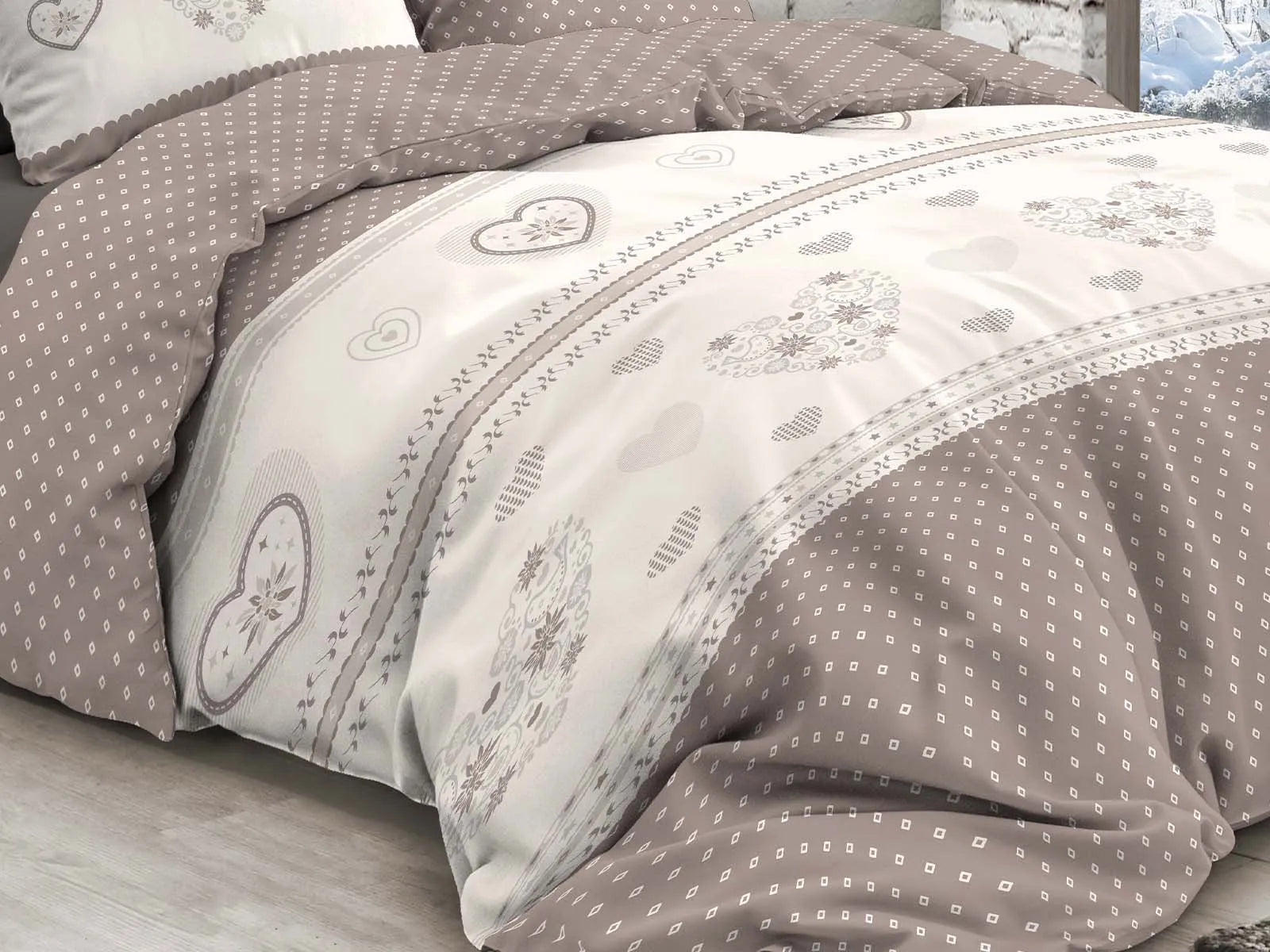 Parure copripiumino infinity in puro cotone Daunex, Chambery - Home Loves