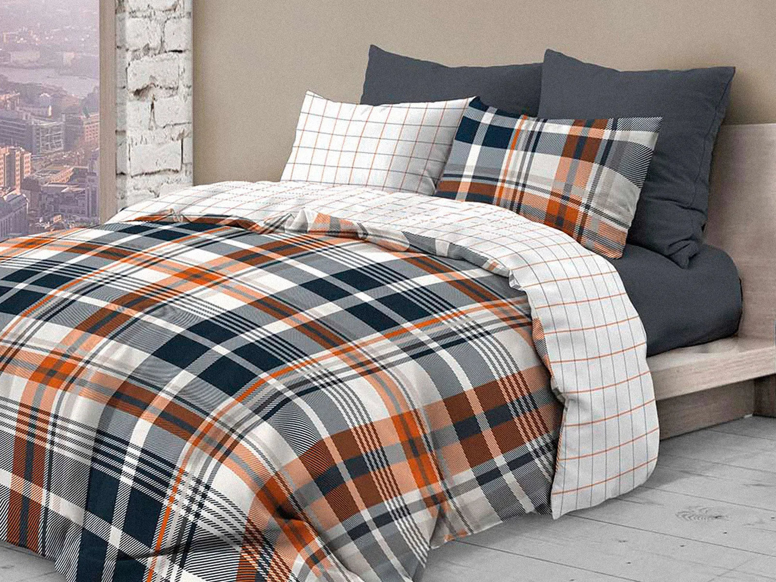 Parure copripiumino infinity in puro cotone Daunex, Chester - Home Loves