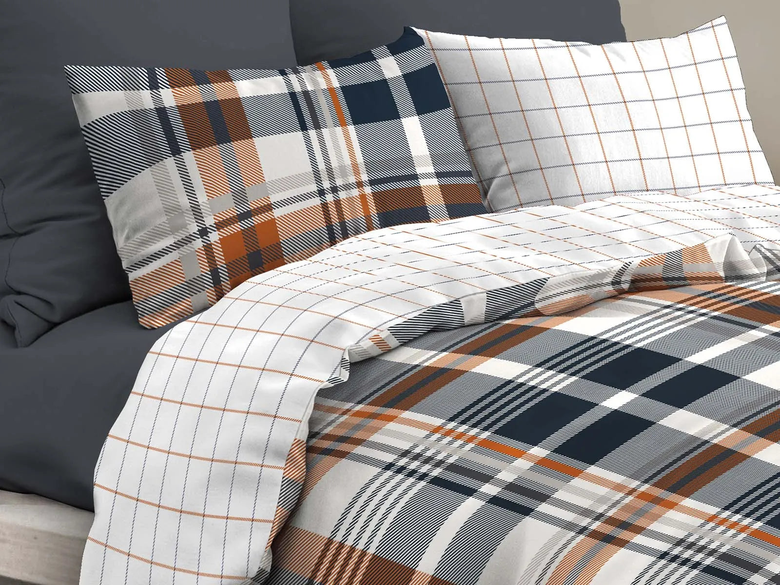 Parure copripiumino infinity in puro cotone Daunex, Chester - Home Loves