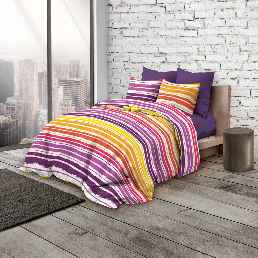 Parure copripiumino infinity in puro cotone Daunex, Color mix - Home Loves