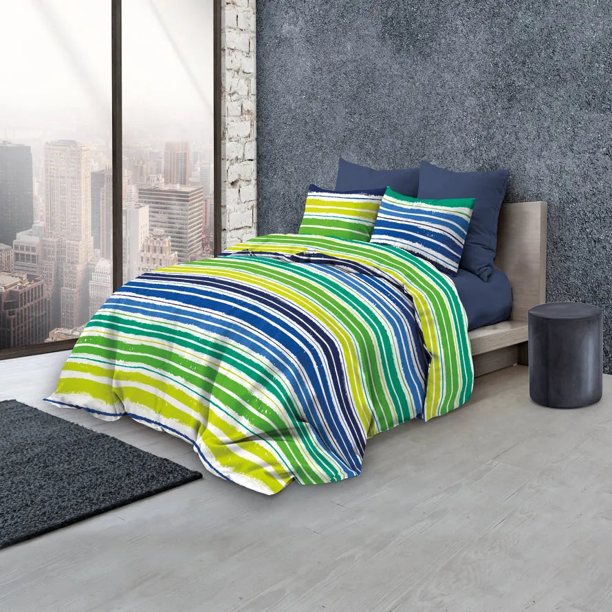 Parure copripiumino infinity in puro cotone Daunex, Color mix - Home Loves