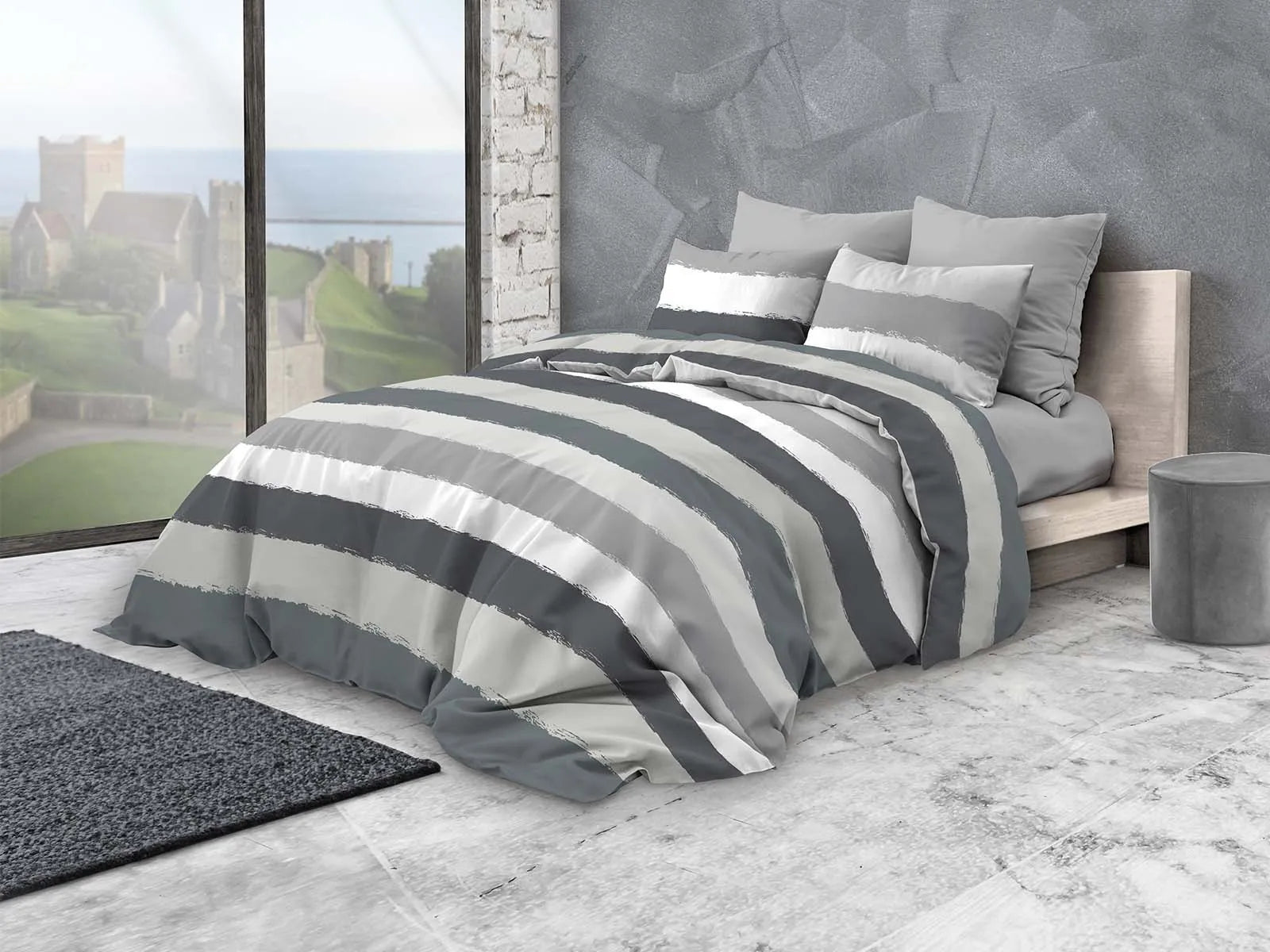 Parure copripiumino infinity in puro cotone Daunex, Dover - Home Loves