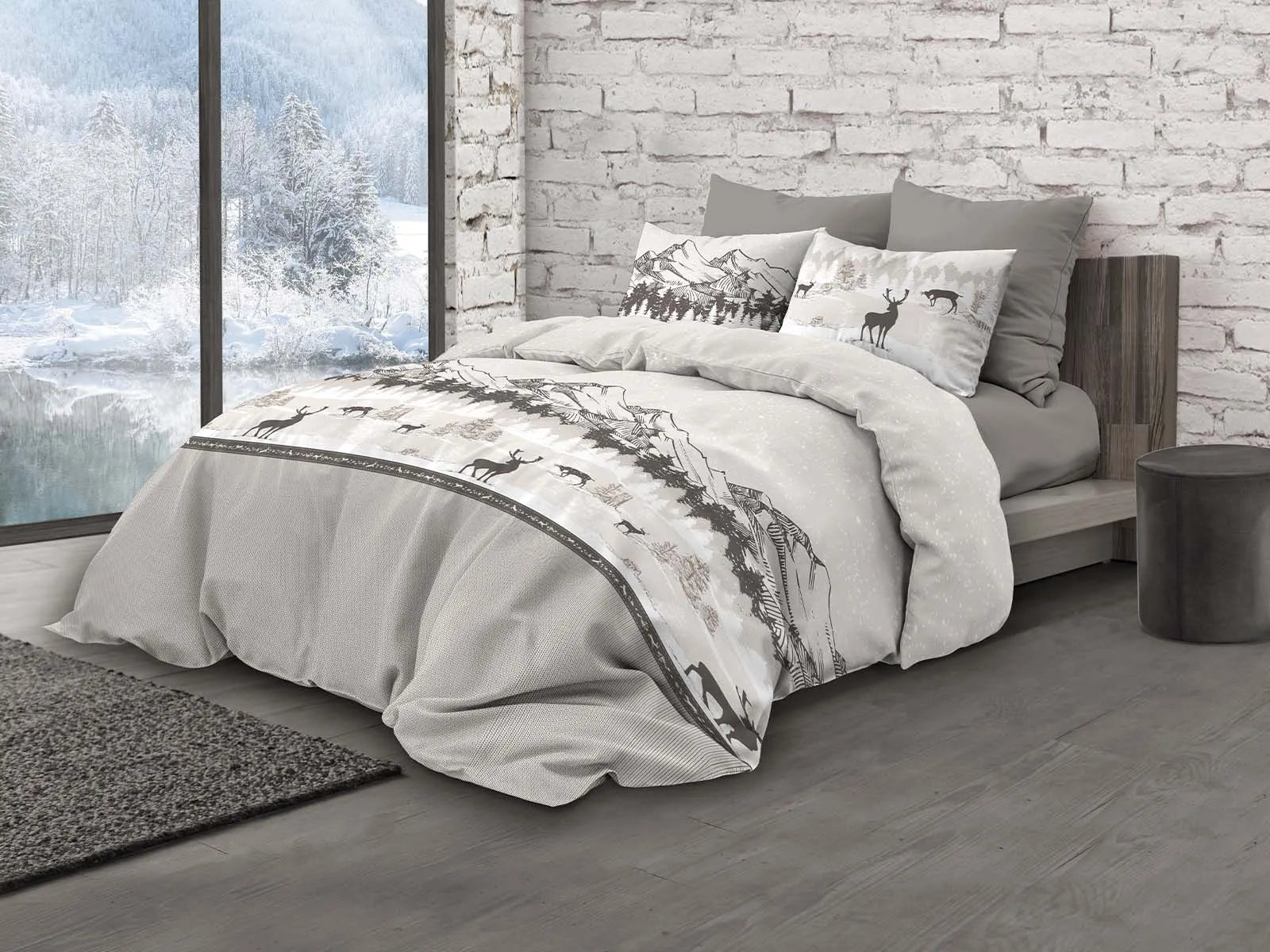 Parure copripiumino infinity in puro cotone Daunex, Monterosa - Home Loves