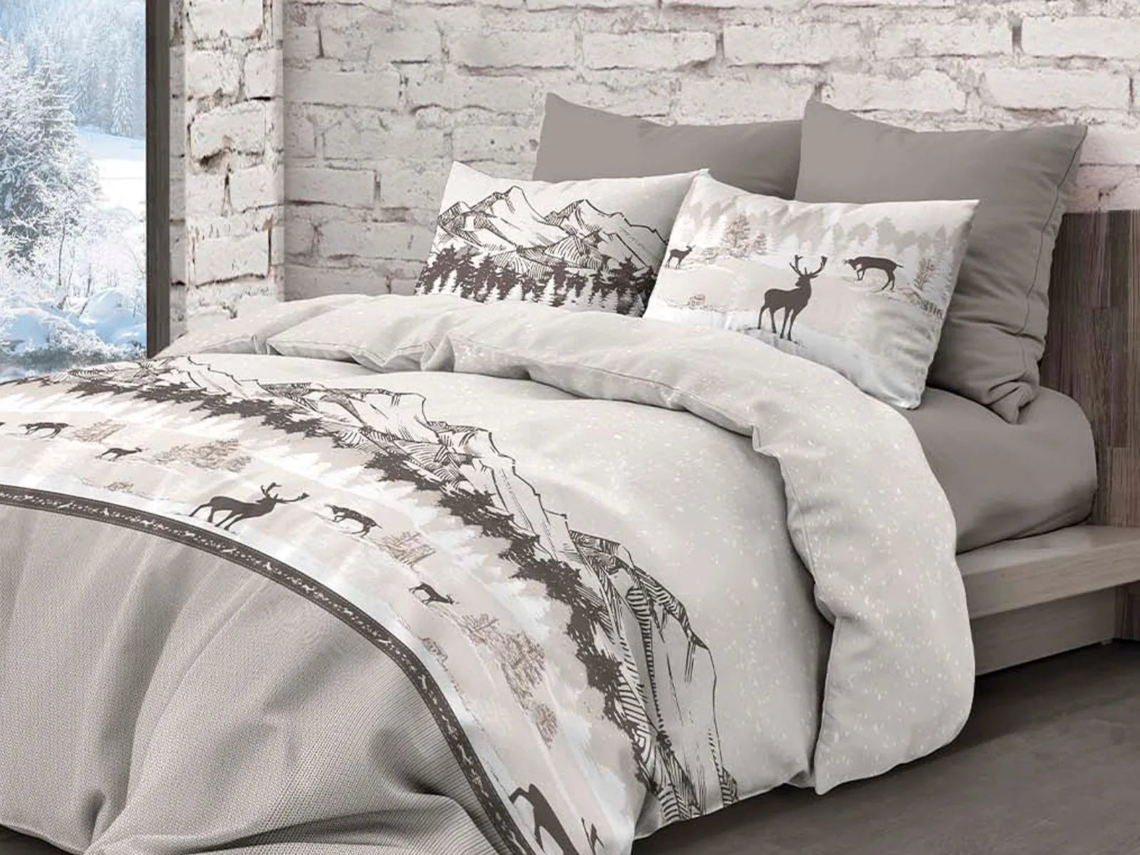 Parure copripiumino infinity in puro cotone Daunex, Monterosa - Home Loves