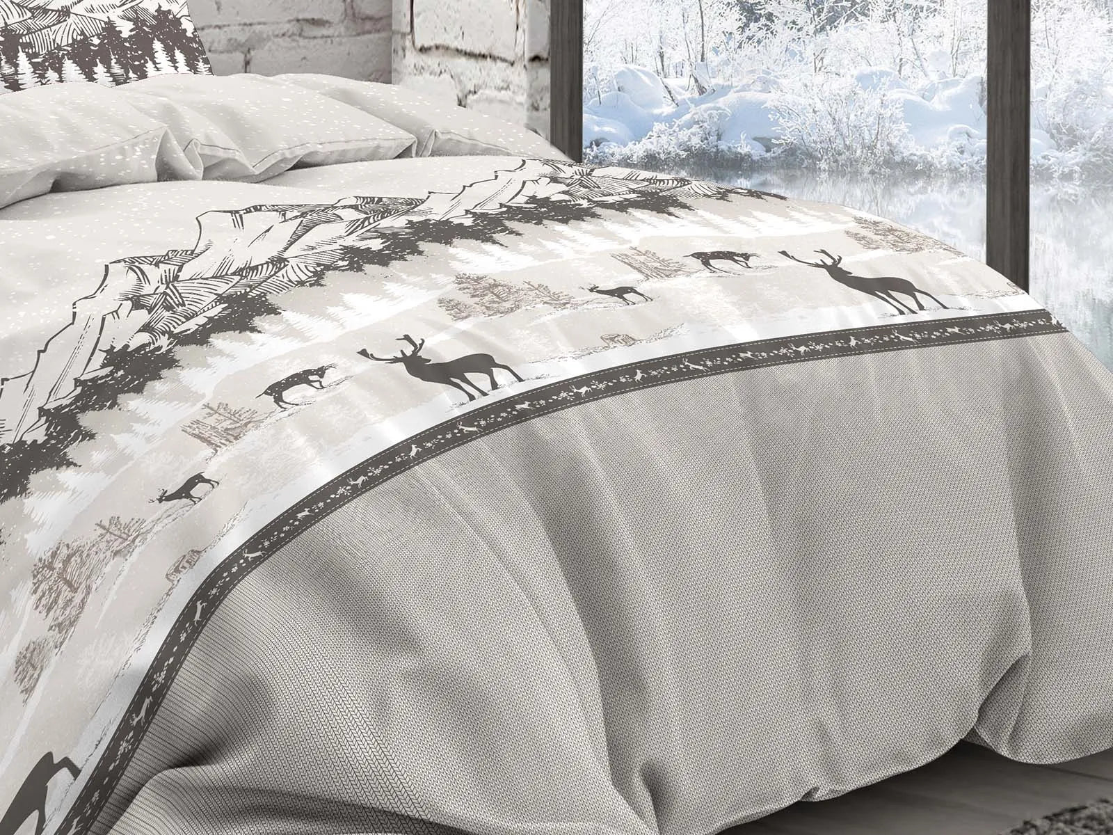 Parure copripiumino infinity in puro cotone Daunex, Monterosa - Home Loves