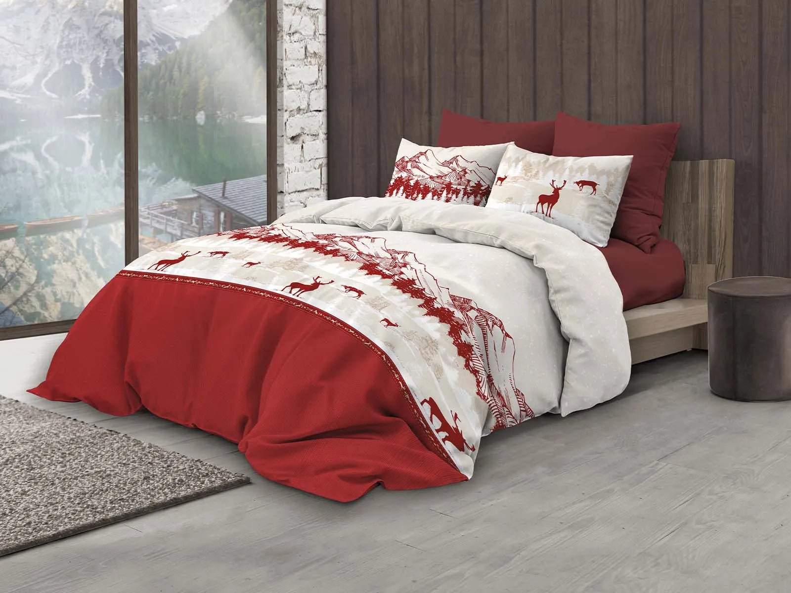 Parure copripiumino infinity in puro cotone Daunex, Monterosa - Home Loves