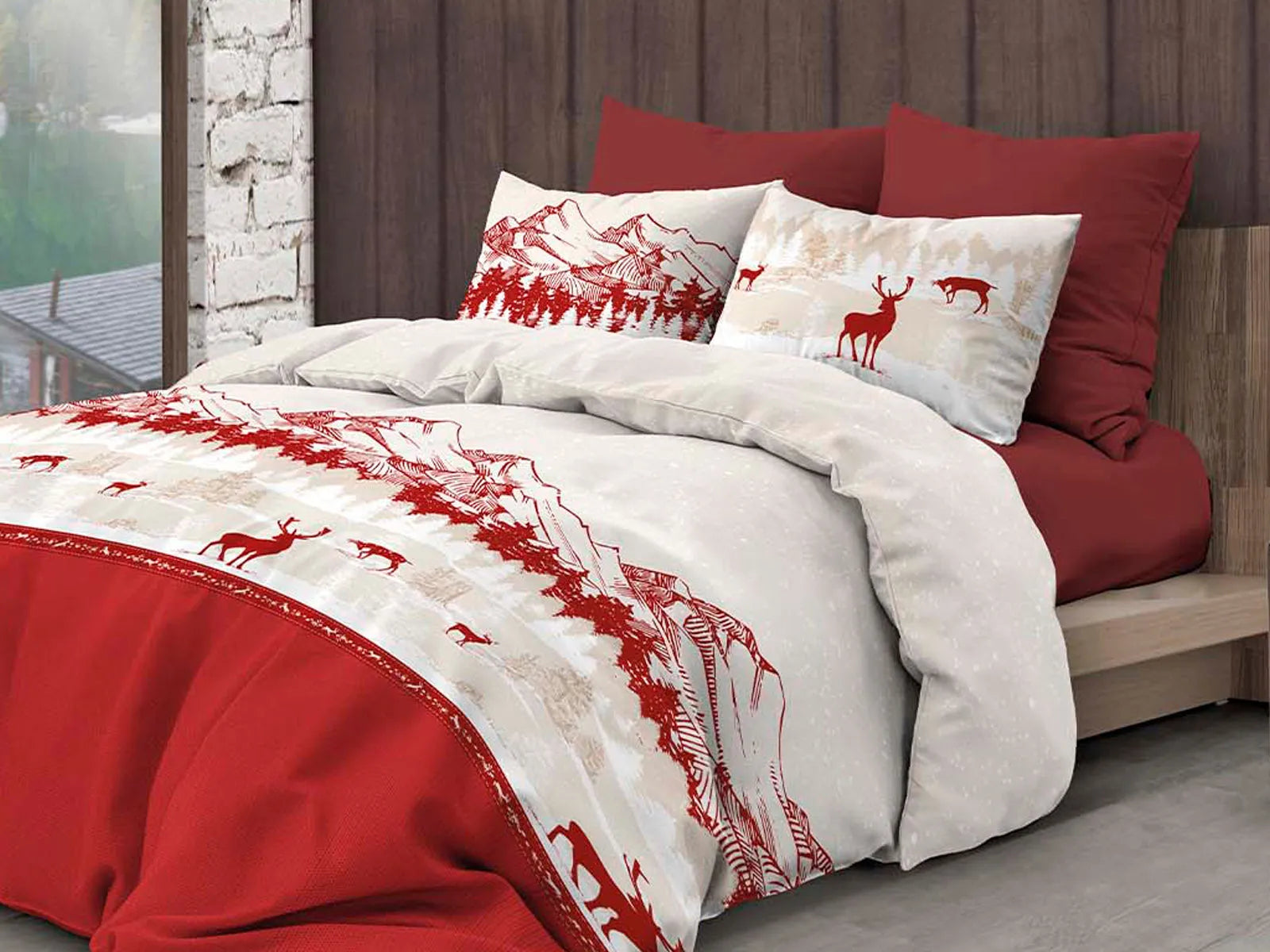 Parure copripiumino infinity in puro cotone Daunex, Monterosa - Home Loves