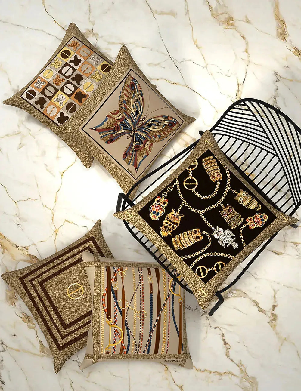 Cuscino arredo in velluto iconic frame Borbonese - Home Loves