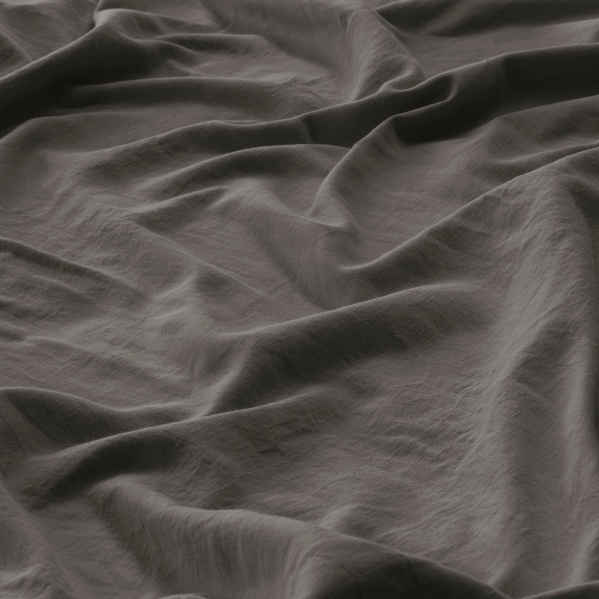 Federa in raso di puro cotone stone-washed effetto no stiro, block 58 colore grigio-ostrica dettaglio tessuto