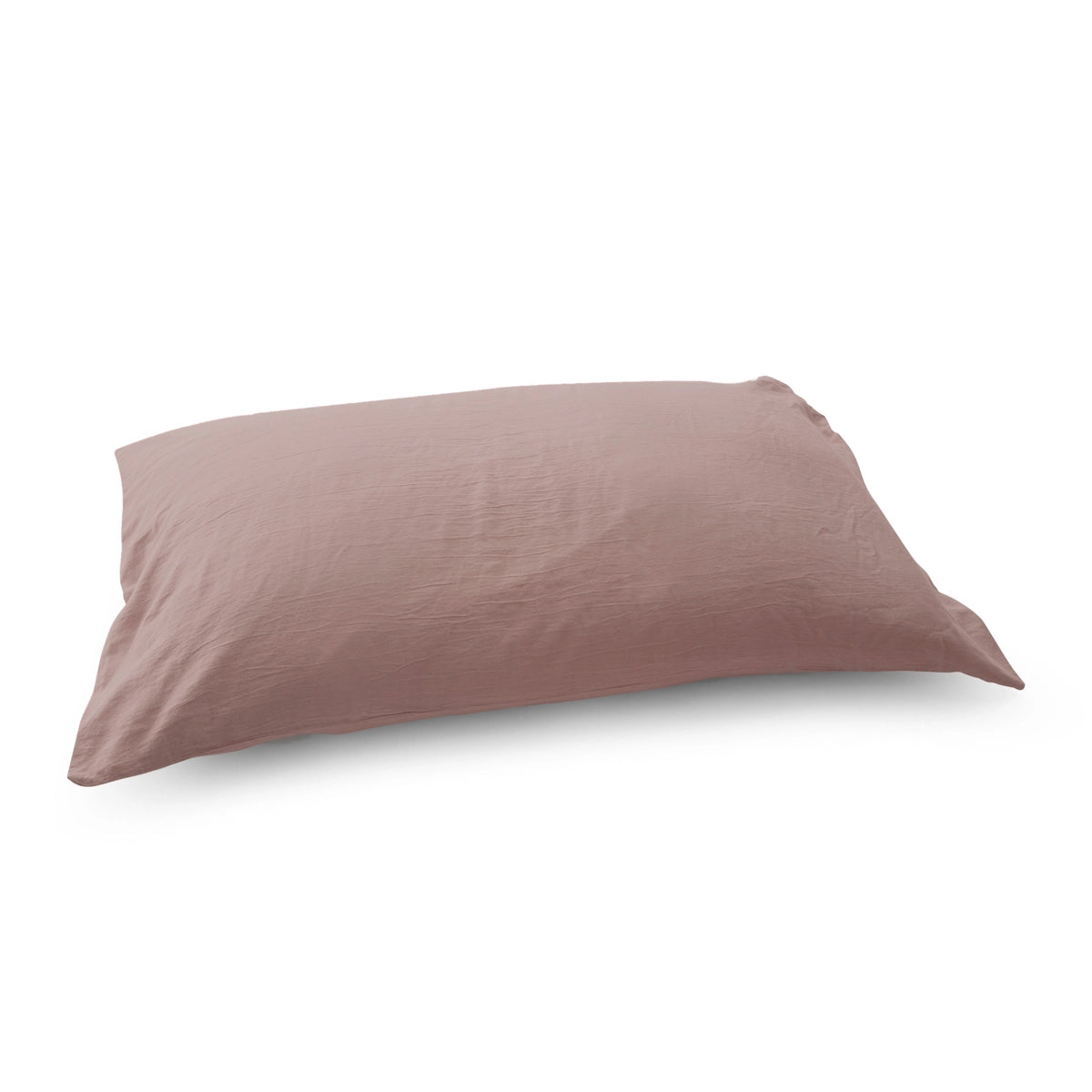 Federa in raso di puro cotone stone-washed effetto no stiro, block 58 colore rosa-polvere