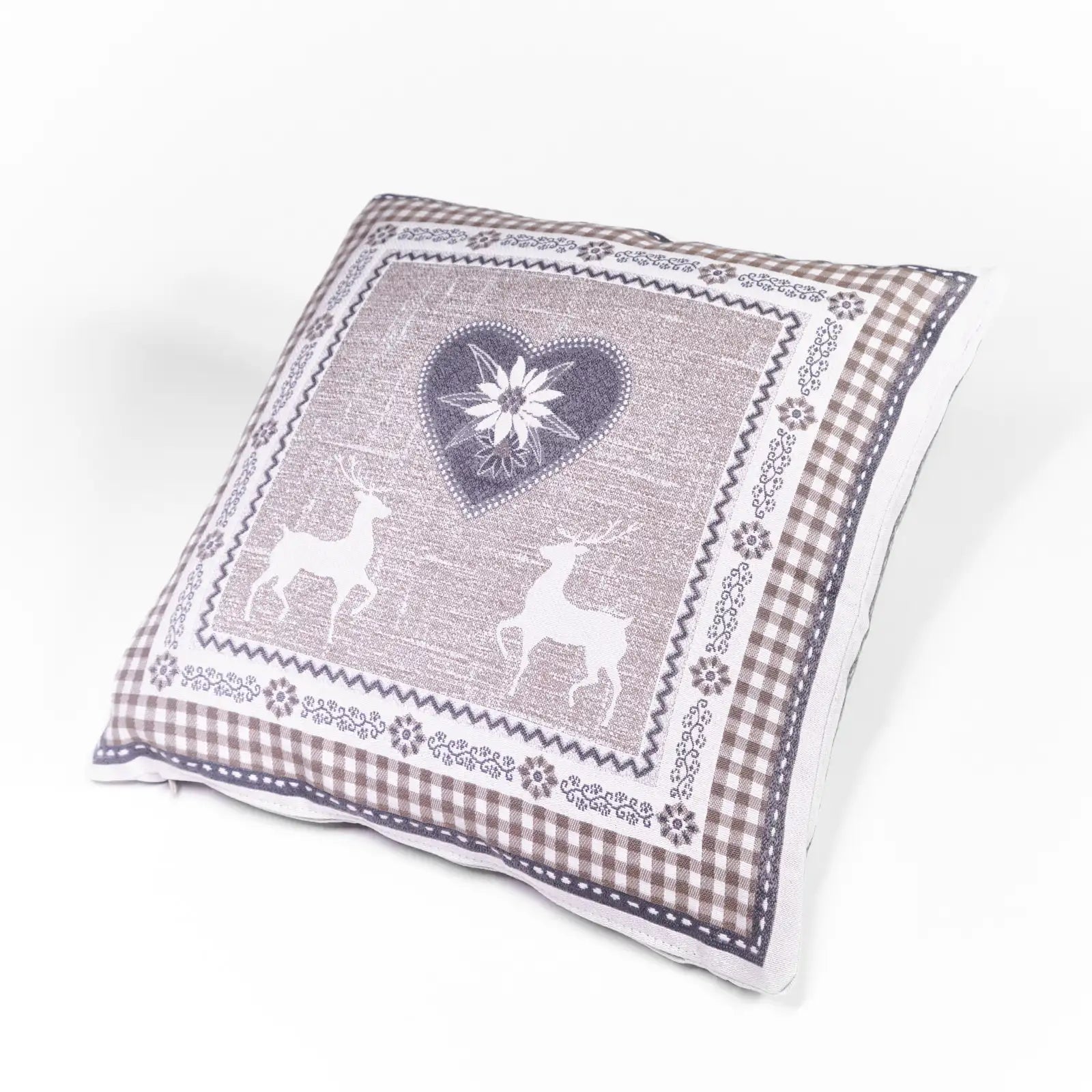 Fodera Cuscino Tirolese Cervino colore grigio