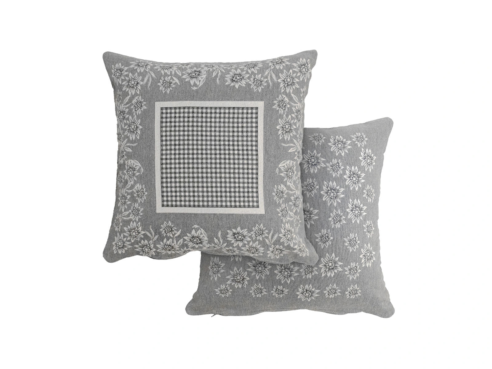 Fodera Cuscino Tirolese Tovel colore grigio quadrato